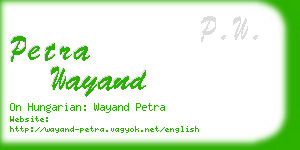 petra wayand business card